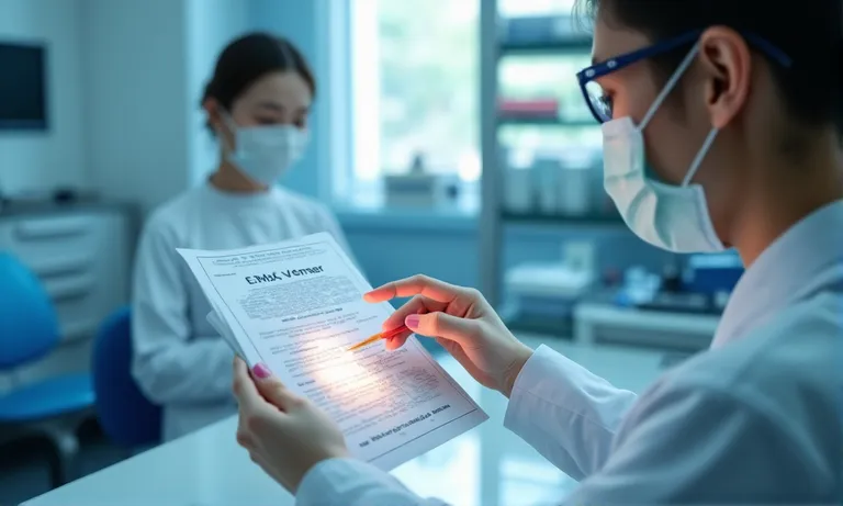 Dental-clinic-checking-emax-certification-labels