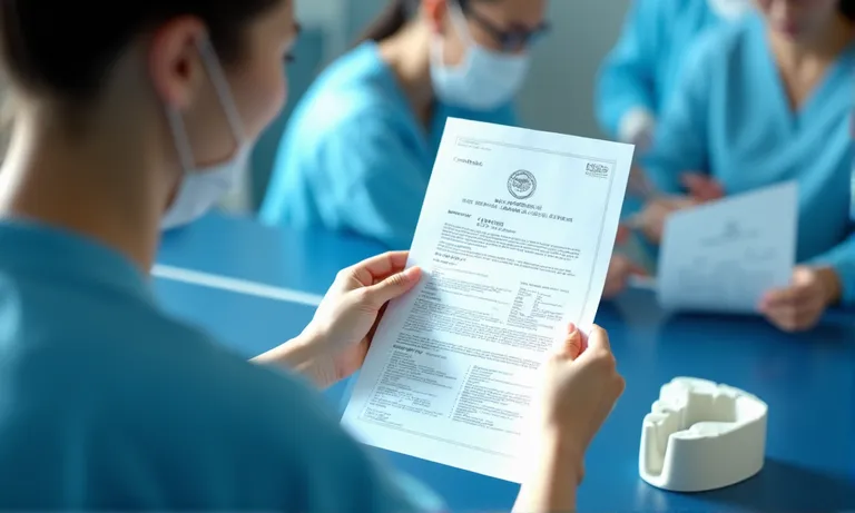 Dental-lab-checking-emax-certification-documents