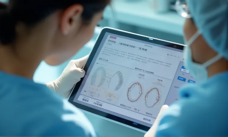 Dentist-discussing-veneer-materials-with-patient