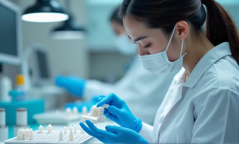 dental-lab-technician-inspecting-implant-restorations